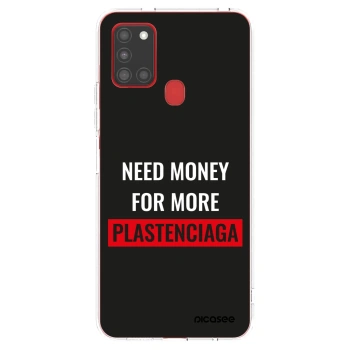 Picasee silikonowe przeźroczyste etui na Samsung Galaxy A21s - More PLASTENCIAGA