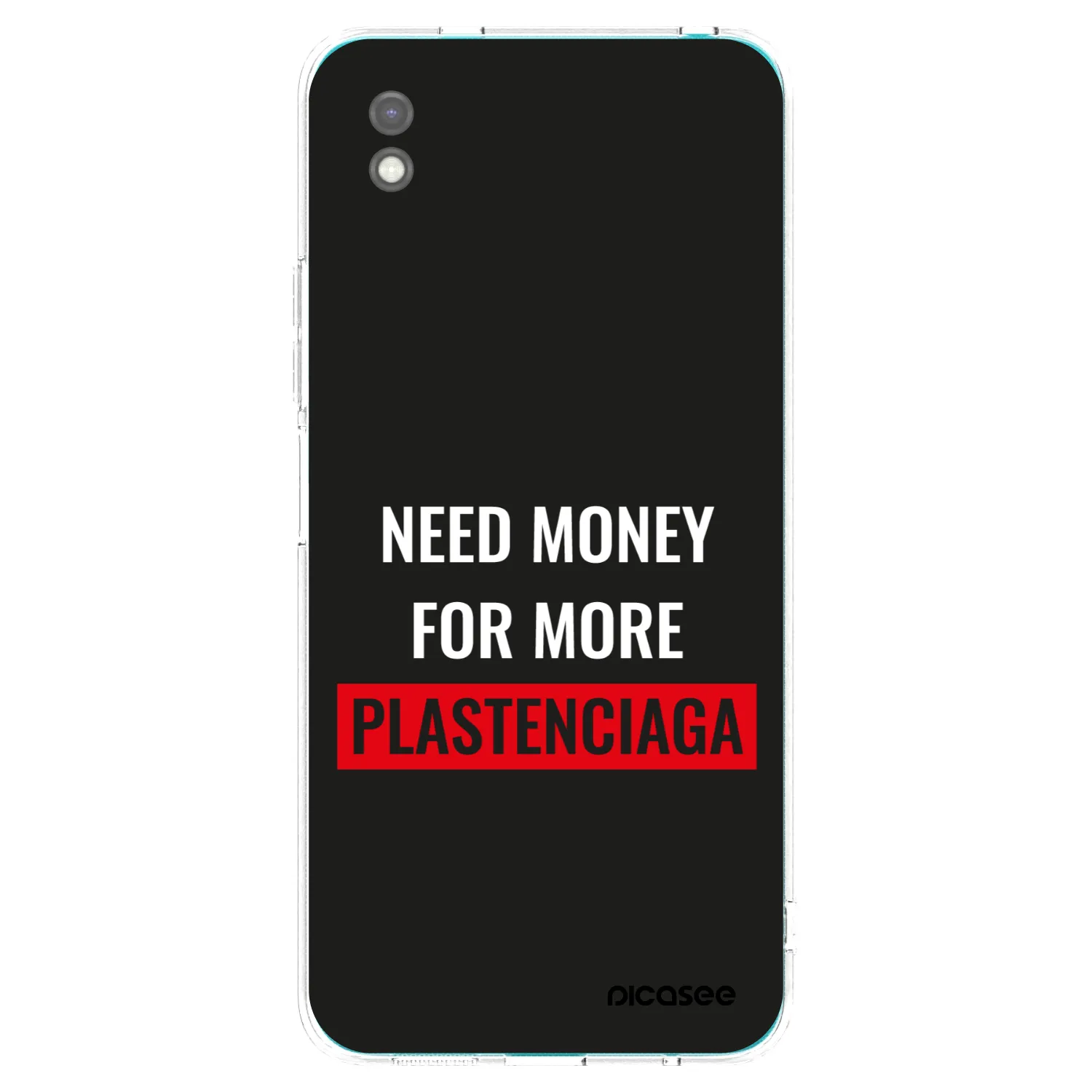 Picasee silikonowe czarne etui na Xiaomi Redmi 9A - More PLASTENCIAGA