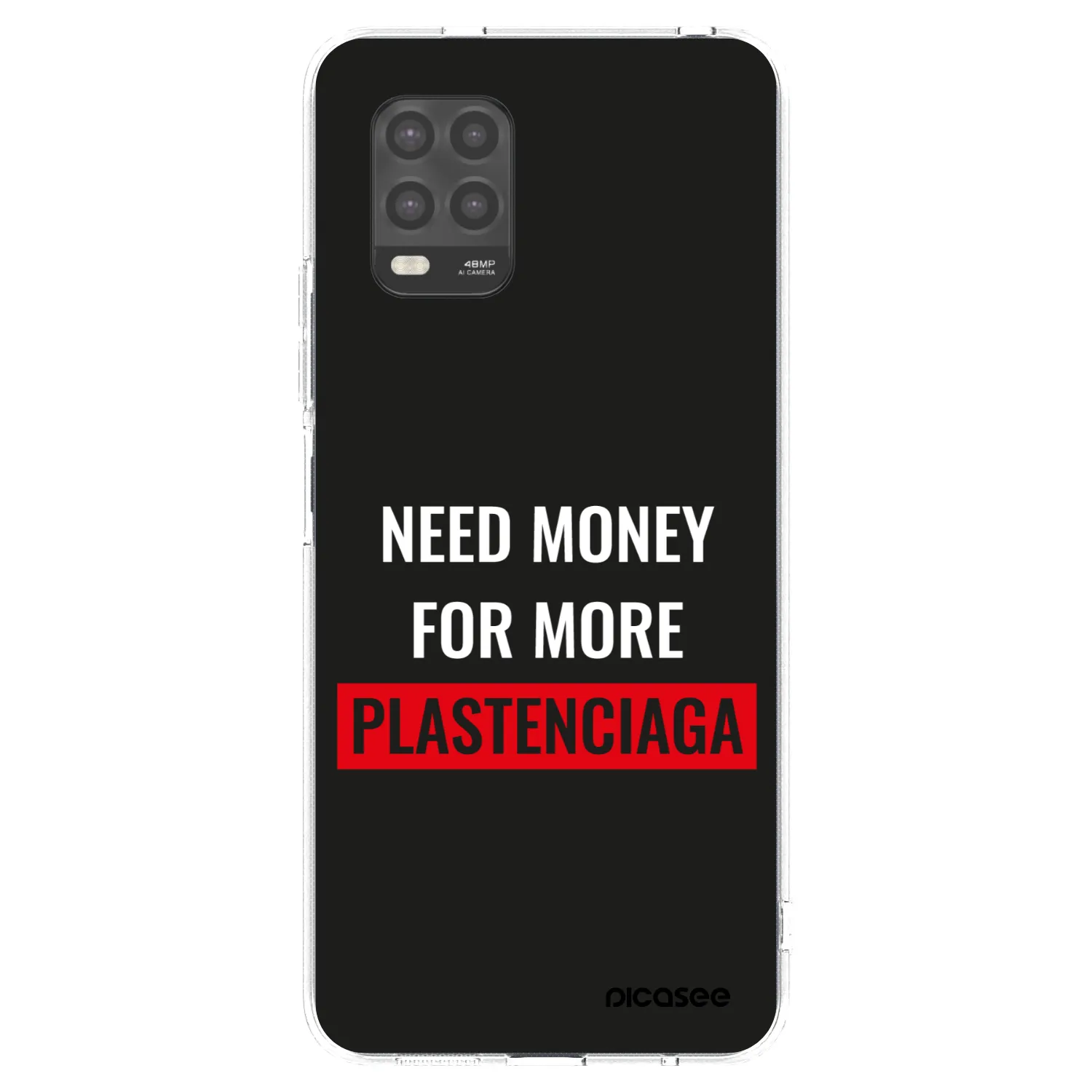 Picasee silikonowe przeźroczyste etui na Xiaomi Mi 10 Lite - More PLASTENCIAGA