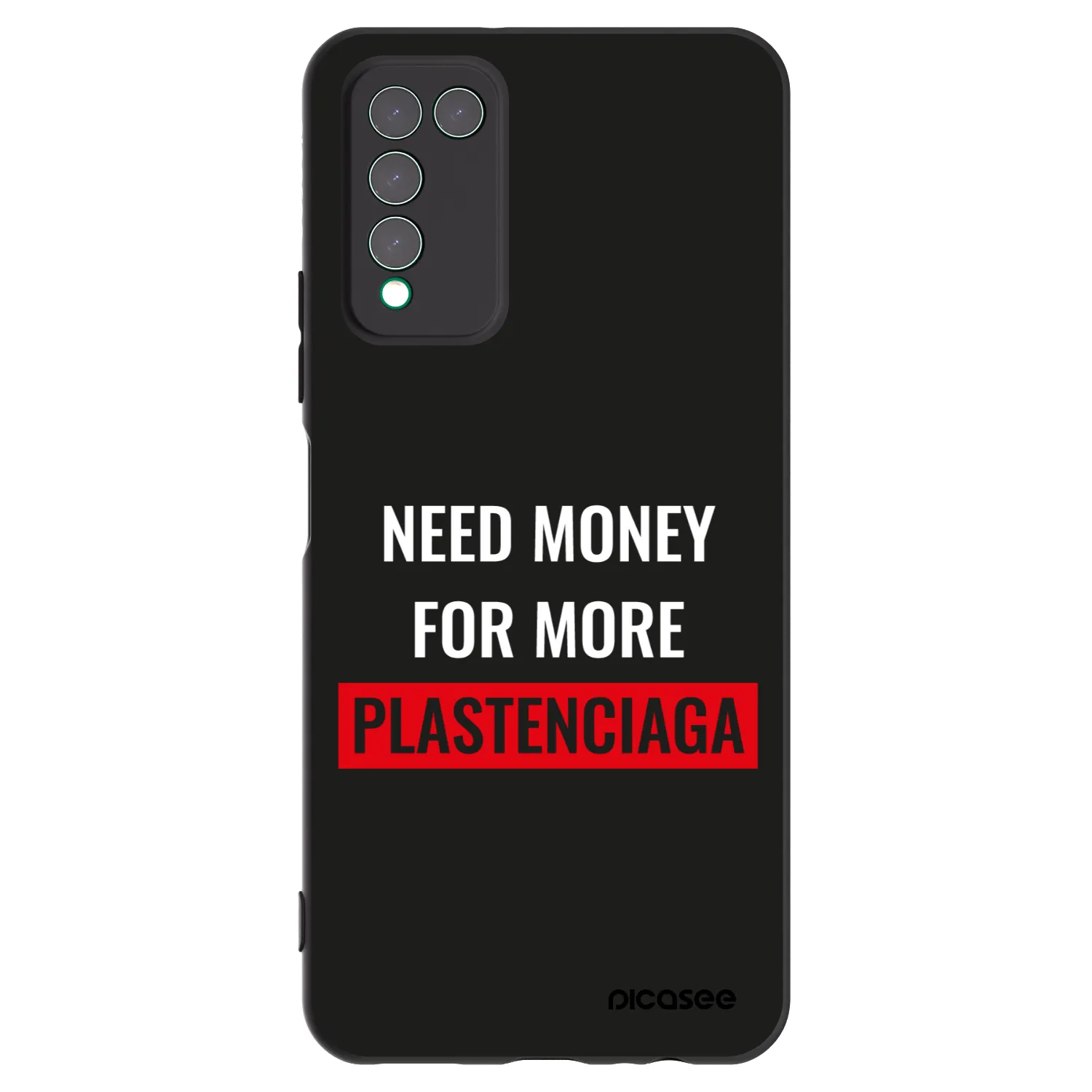 Picasee silikonowe czarne etui na Honor 10X Lite - More PLASTENCIAGA