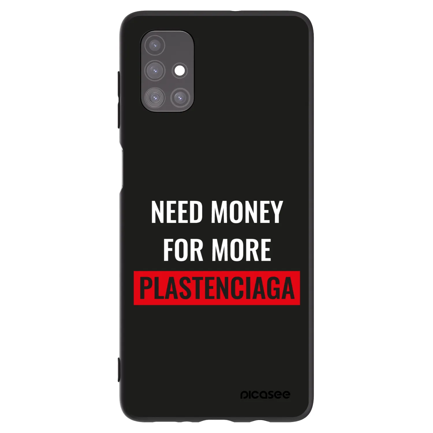 Picasee silikonowe czarne etui na Samsung Galaxy M51 M515F - More PLASTENCIAGA