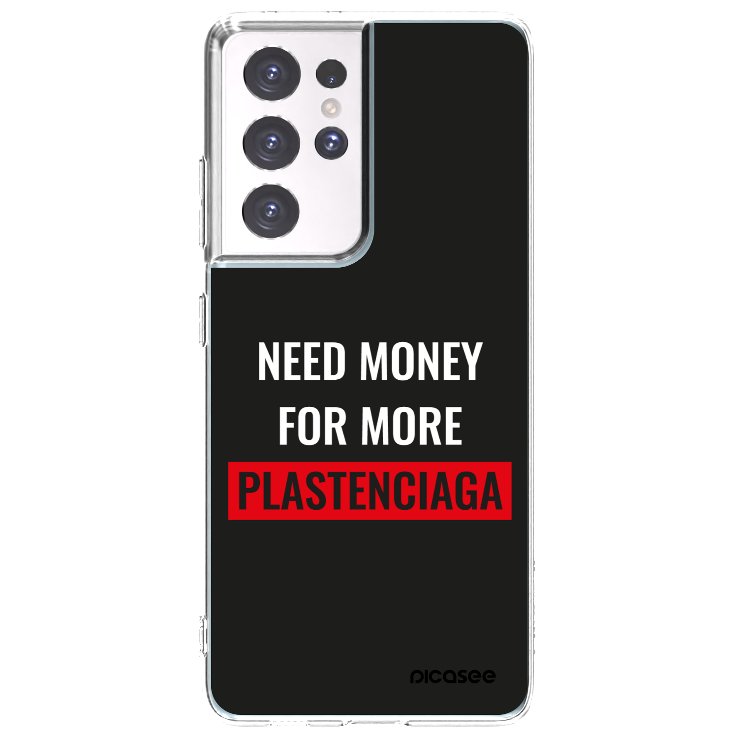 Picasee silikonowe przeźroczyste etui na Samsung Galaxy S21 Ultra 5G G998B - More PLASTENCIAGA