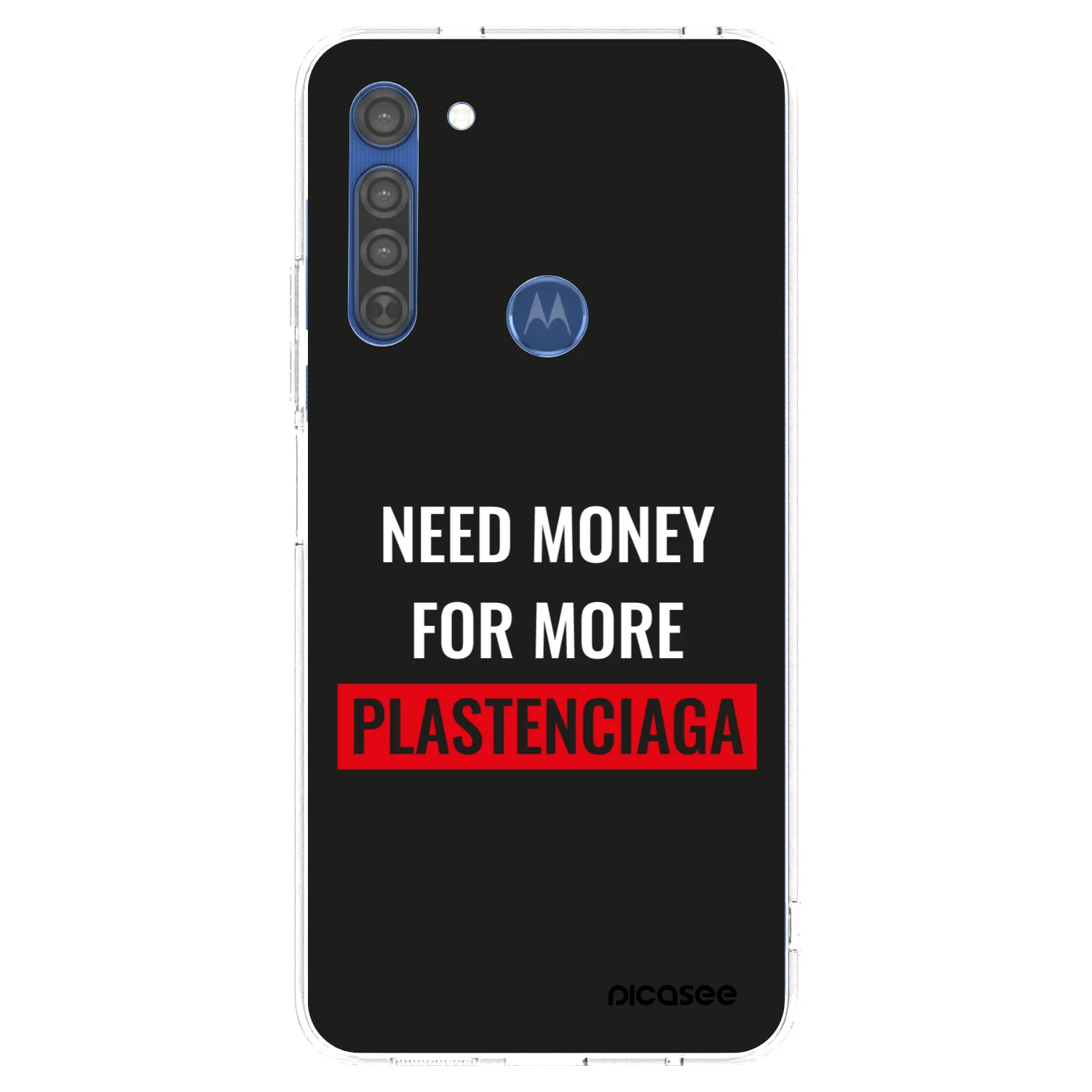Picasee silikonowe przeźroczyste etui na Motorola Moto G8 - More PLASTENCIAGA
