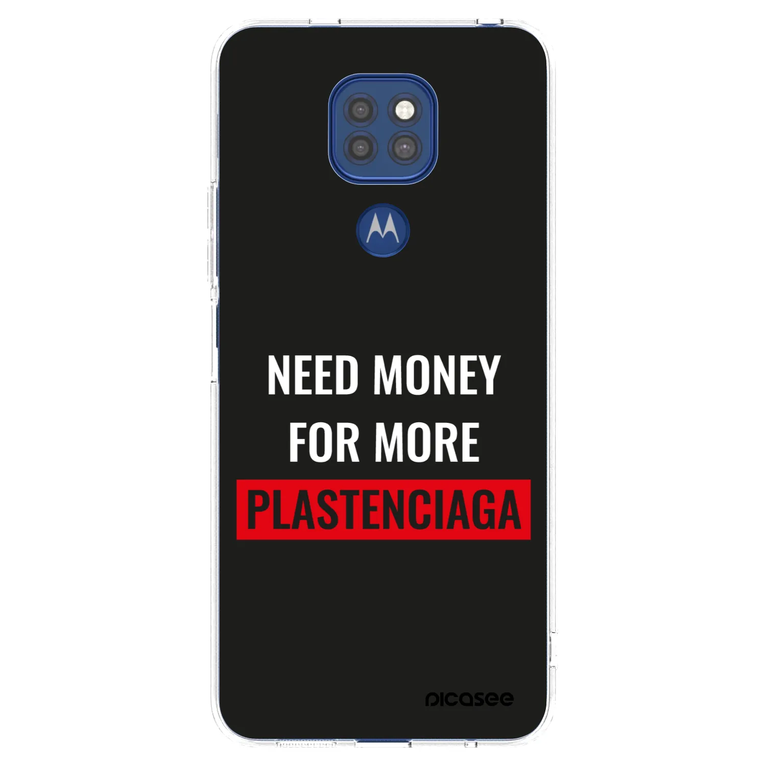 Picasee silikonowe przeźroczyste etui na Motorola Moto G9 Play - More PLASTENCIAGA