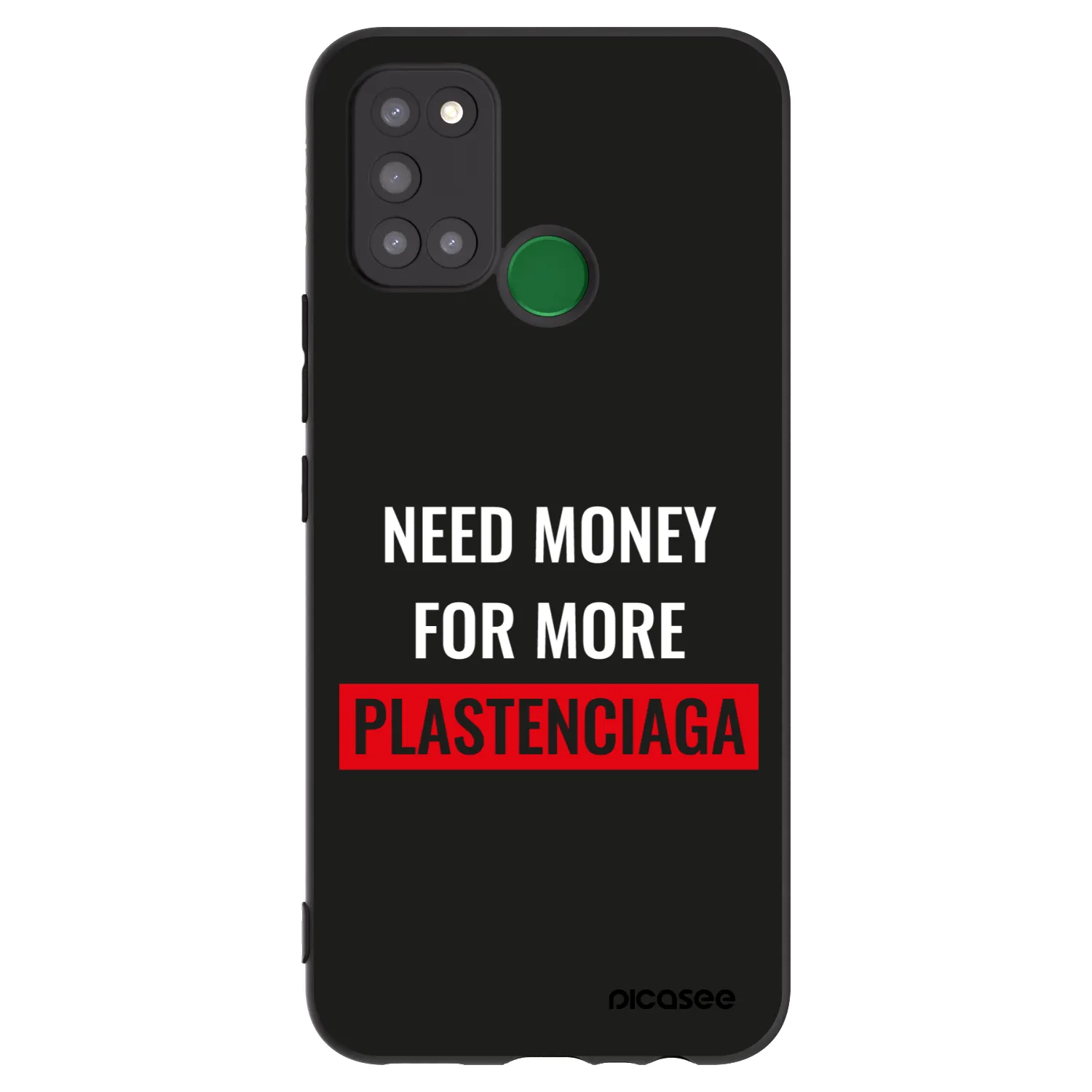 Picasee silikonowe czarne etui na Realme 7i - More PLASTENCIAGA