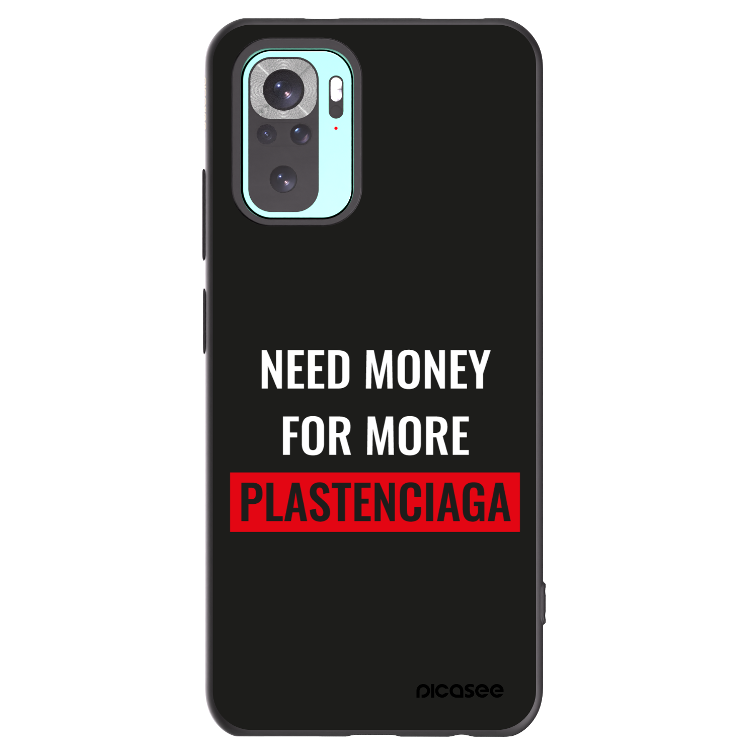 Picasee silikonowe czarne etui na Xiaomi Redmi Note 10 Pro - More PLASTENCIAGA
