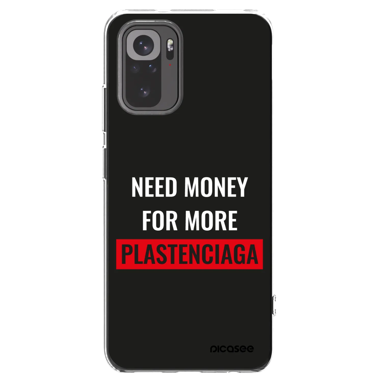 Picasee silikonowe przeźroczyste etui na Xiaomi Redmi Note 10S - More PLASTENCIAGA