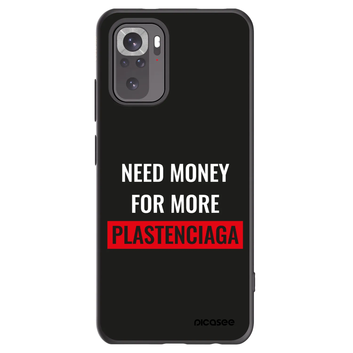 Picasee silikonowe czarne etui na Xiaomi Redmi Note 10S - More PLASTENCIAGA