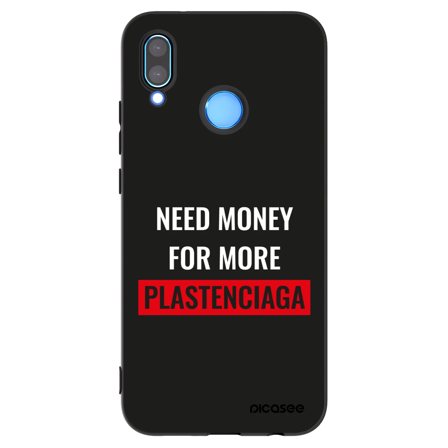 Picasee silikonowe czarne etui na Huawei P20 Lite - More PLASTENCIAGA