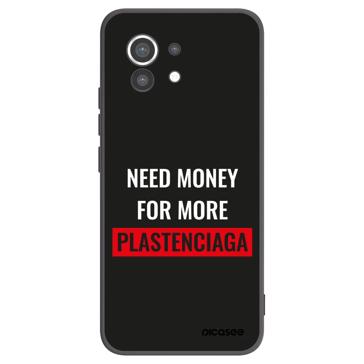 Picasee silikonowe czarne etui na Xiaomi Mi 11 - More PLASTENCIAGA