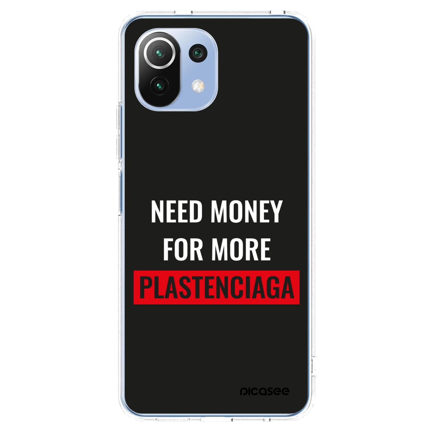 Picasee silikonowe przeźroczyste etui na Xiaomi Mi 11 Lite - More PLASTENCIAGA