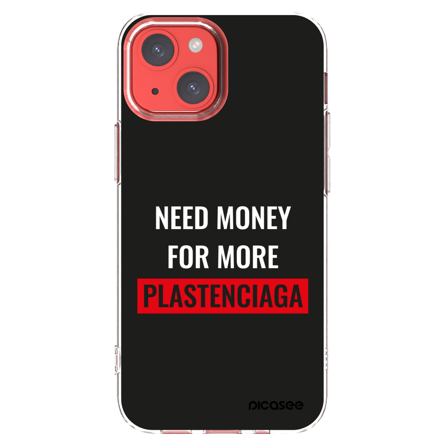 Picasee silikonowe przeźroczyste etui na Apple iPhone 13 mini - More PLASTENCIAGA