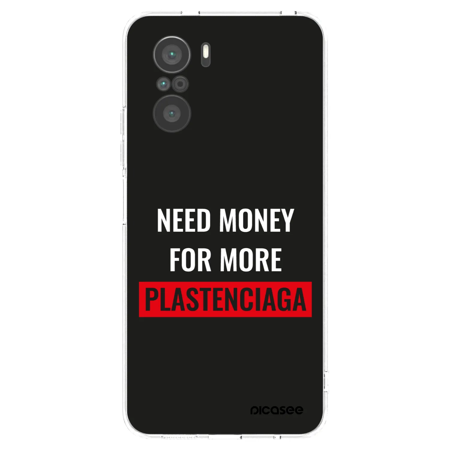 Picasee silikonowe przeźroczyste etui na Xiaomi Poco F3 - More PLASTENCIAGA