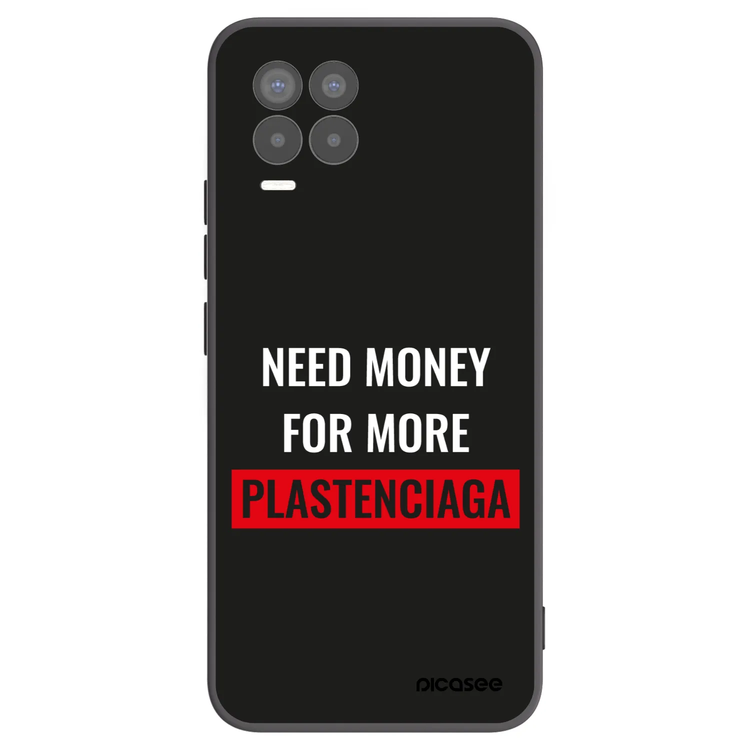 Picasee silikonowe czarne etui na Realme 8 Pro - More PLASTENCIAGA