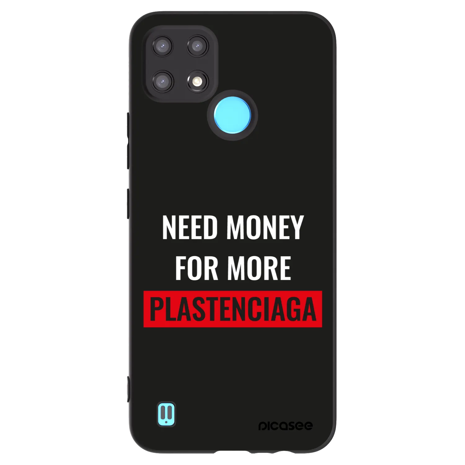 Picasee silikonowe czarne etui na Realme C21 - More PLASTENCIAGA