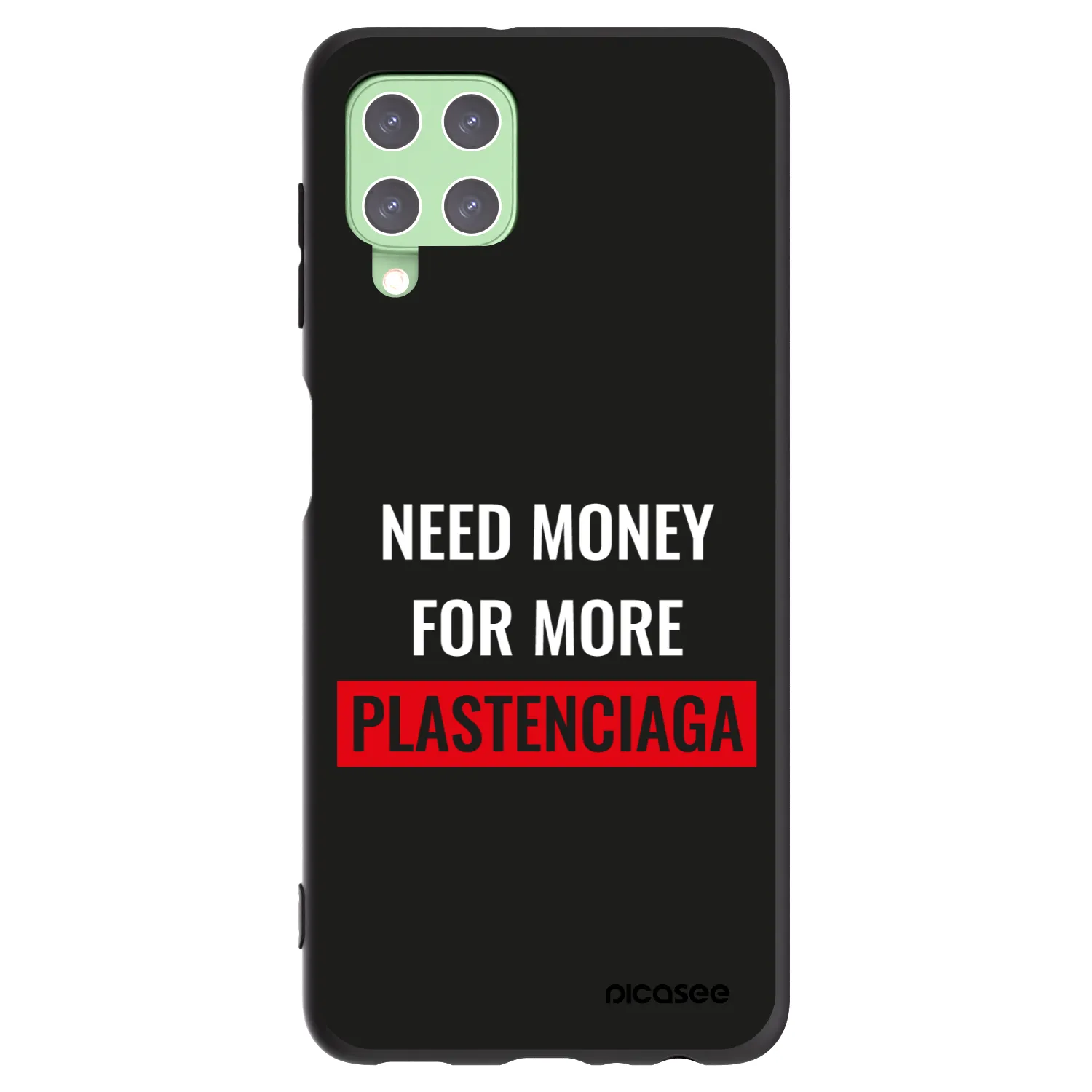 Picasee silikonowe czarne etui na Samsung Galaxy A22 A225F 4G - More PLASTENCIAGA