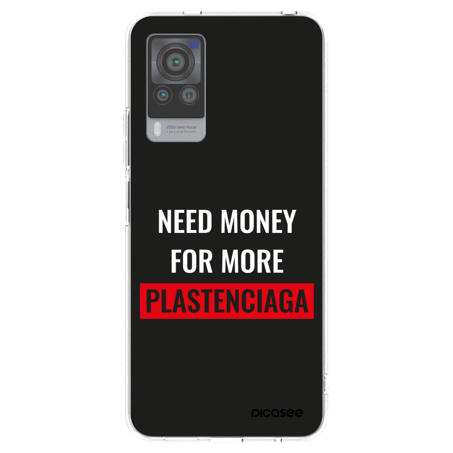 Picasee silikonowe przeźroczyste etui na Vivo X60 Pro 5G - More PLASTENCIAGA