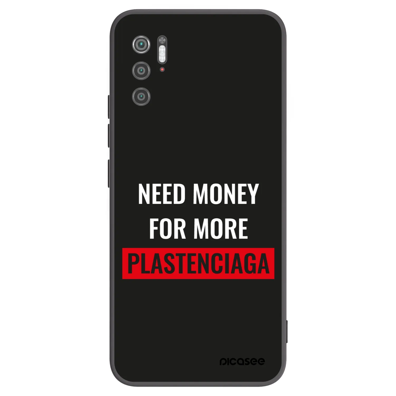 Picasee silikonowe czarne etui na Xiaomi Poco M3 Pro 5G - More PLASTENCIAGA