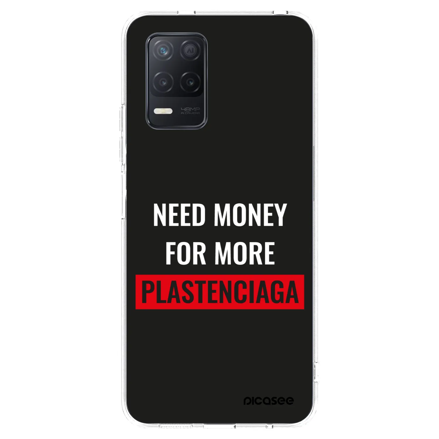 Picasee silikonowe przeźroczyste etui na Realme 8 5G - More PLASTENCIAGA