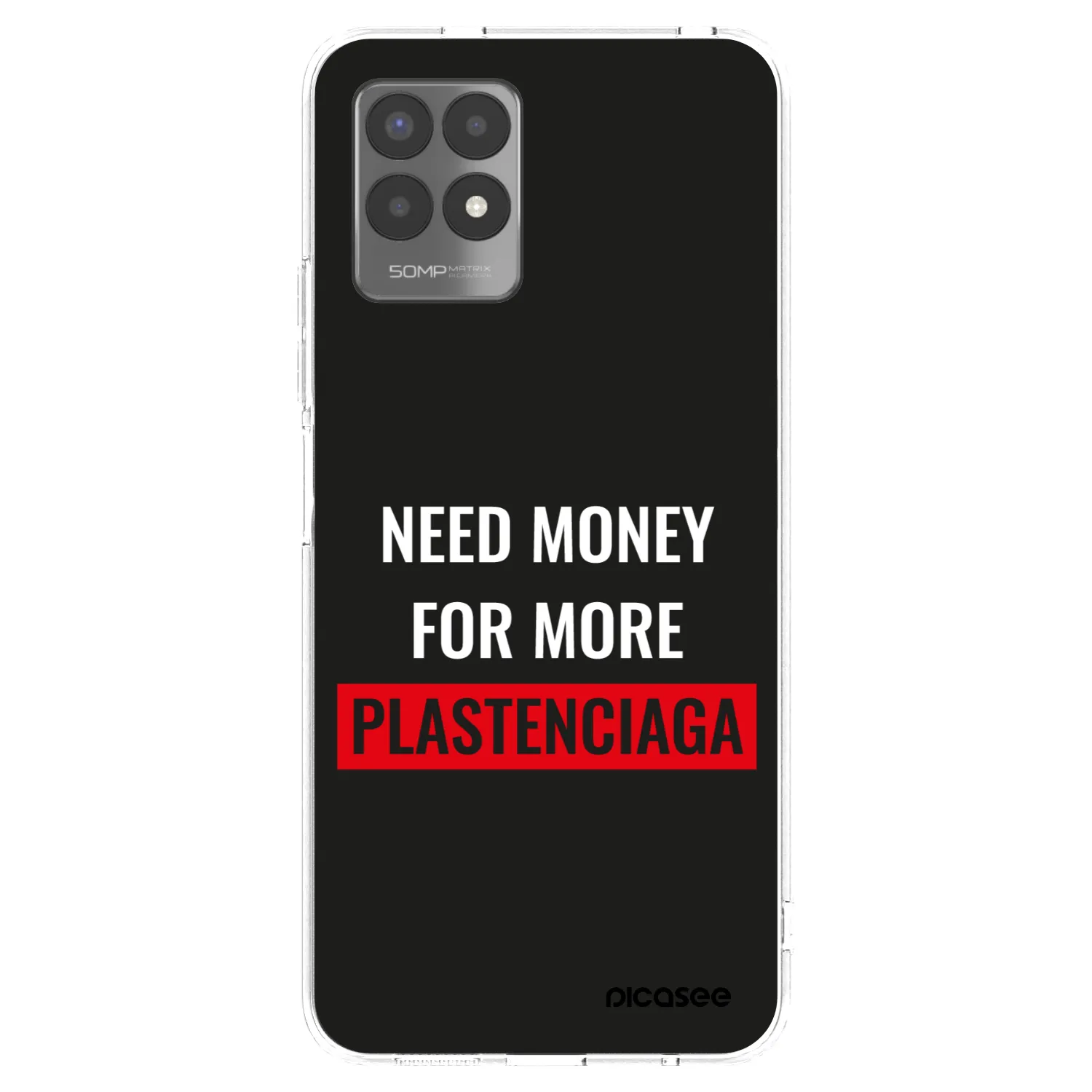 Picasee silikonowe przeźroczyste etui na Realme 8i - More PLASTENCIAGA