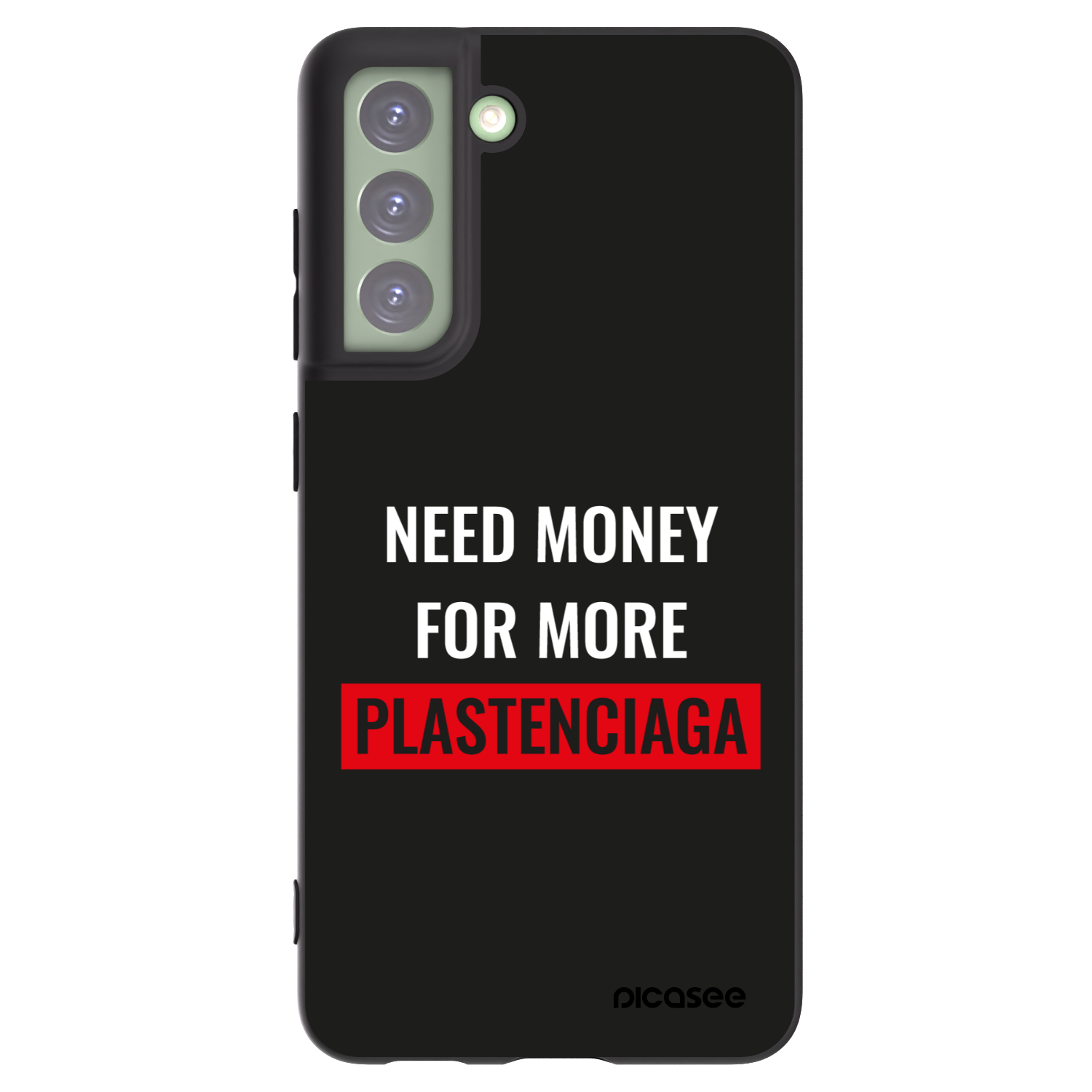 Picasee silikonowe czarne etui na Samsung Galaxy S21 FE 5G - More PLASTENCIAGA
