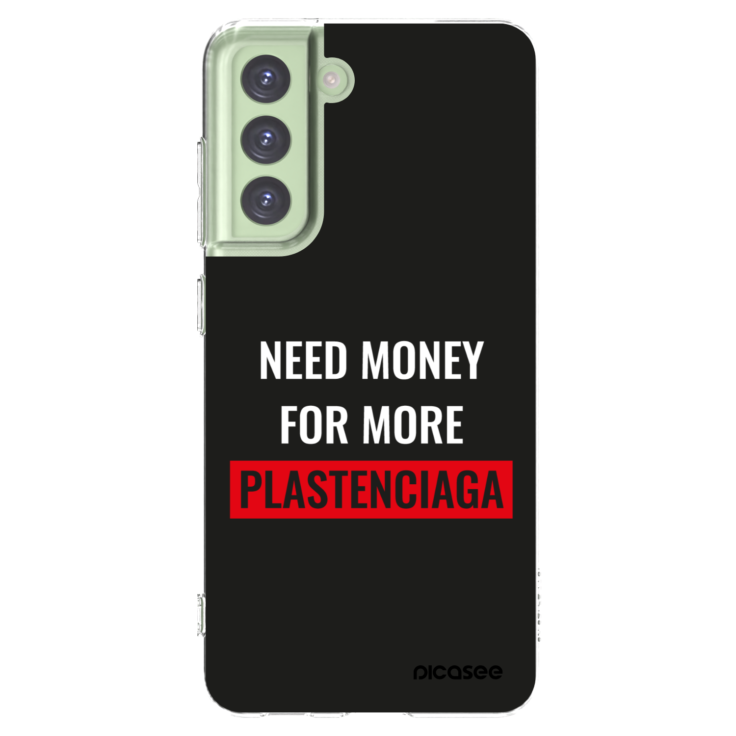 Picasee silikonowe przeźroczyste etui na Samsung Galaxy S21 FE 5G - More PLASTENCIAGA