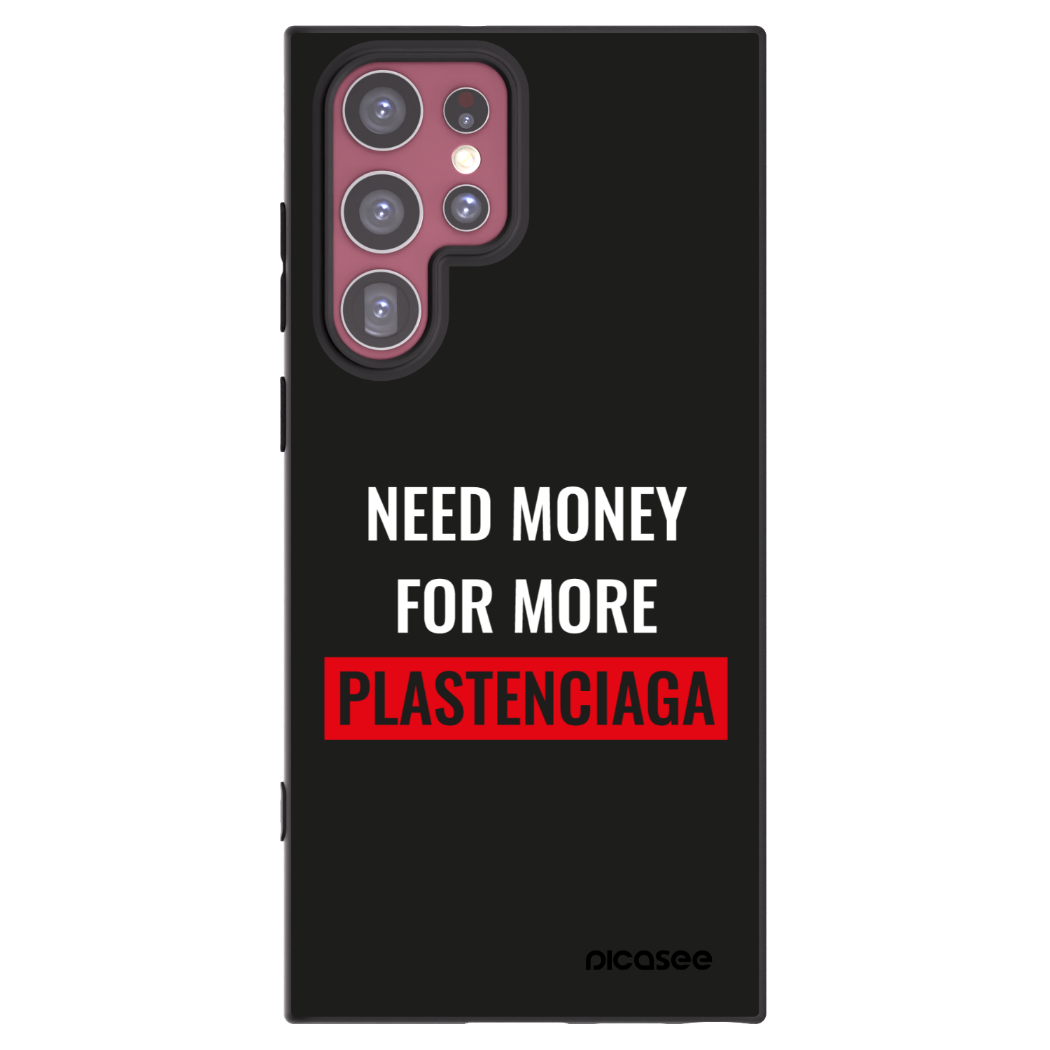 Picasee silikonowe czarne etui na Samsung Galaxy S22 Ultra 5G - More PLASTENCIAGA