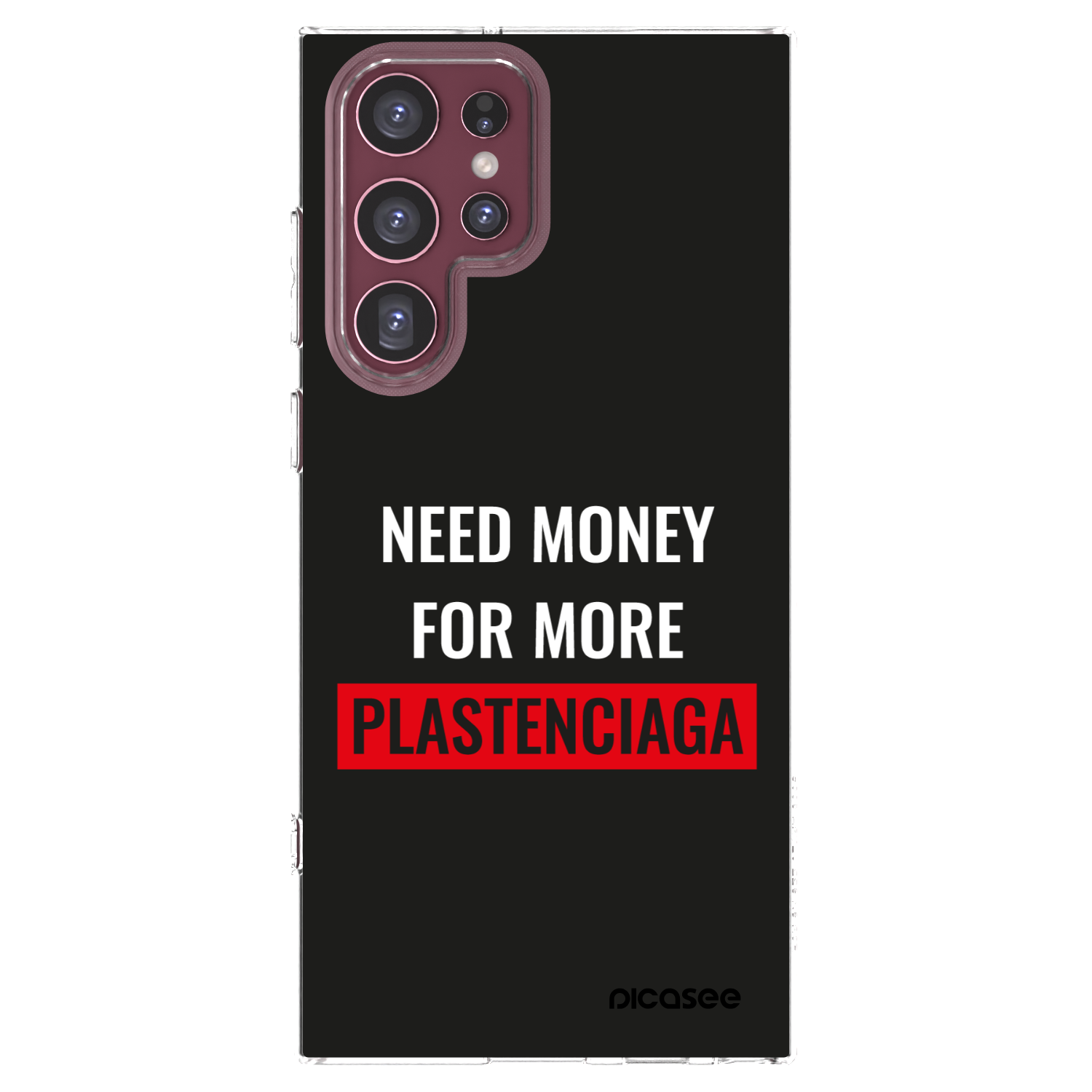 Picasee silikonowe przeźroczyste etui na Samsung Galaxy S22 Ultra 5G - More PLASTENCIAGA