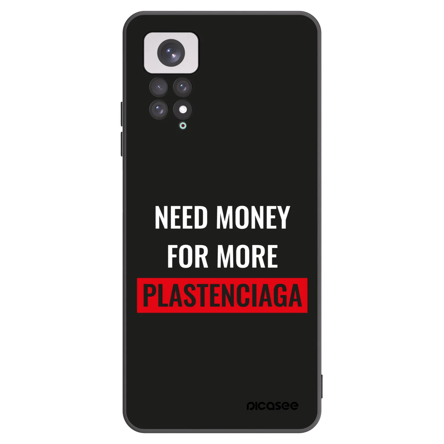 Picasee silikonowe czarne etui na Xiaomi Redmi Note 11 - More PLASTENCIAGA