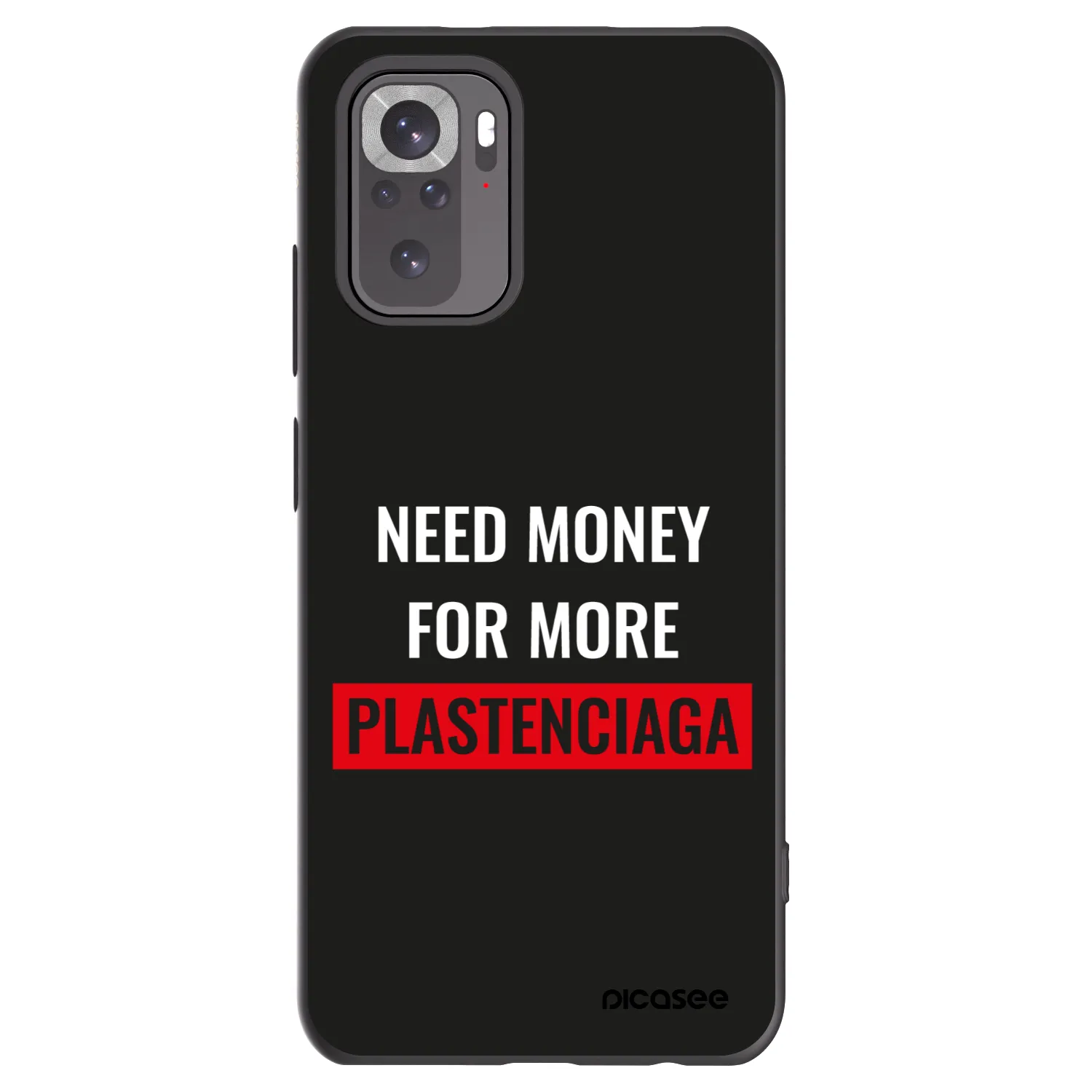 Picasee silikonowe czarne etui na Xiaomi Redmi Note 11S 4G - More PLASTENCIAGA