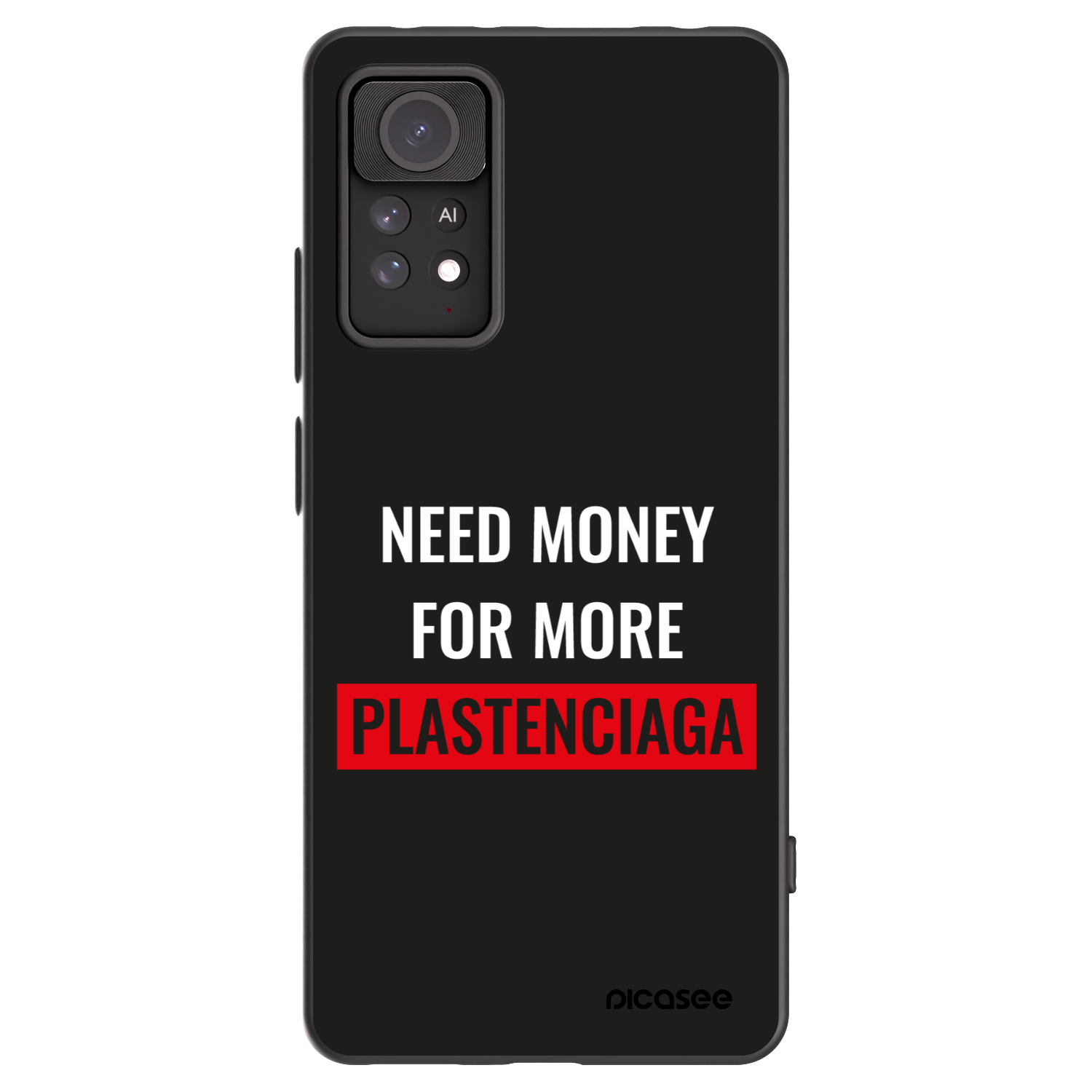Picasee silikonowe czarne etui na Xiaomi Redmi Note 11 Pro 5G - More PLASTENCIAGA