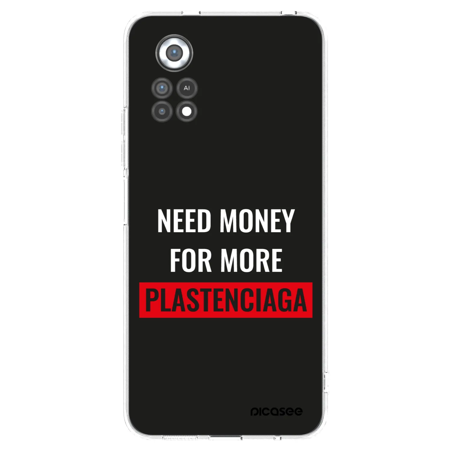 Picasee silikonowe przeźroczyste etui na Xiaomi Poco X4 Pro 5G - More PLASTENCIAGA