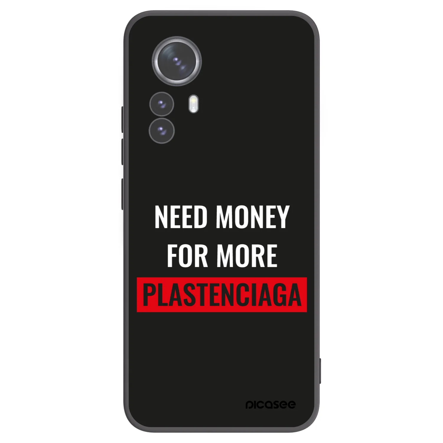 Picasee silikonowe czarne etui na Xiaomi 12 Pro - More PLASTENCIAGA