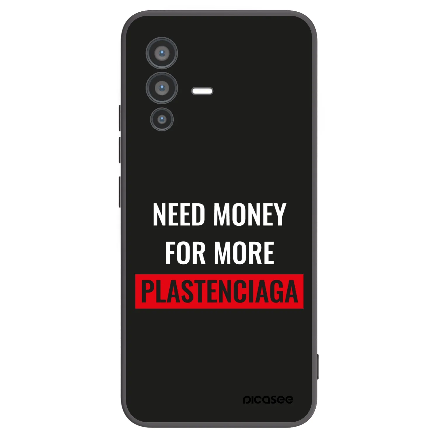 Picasee silikonowe czarne etui na Vivo V23 5G - More PLASTENCIAGA