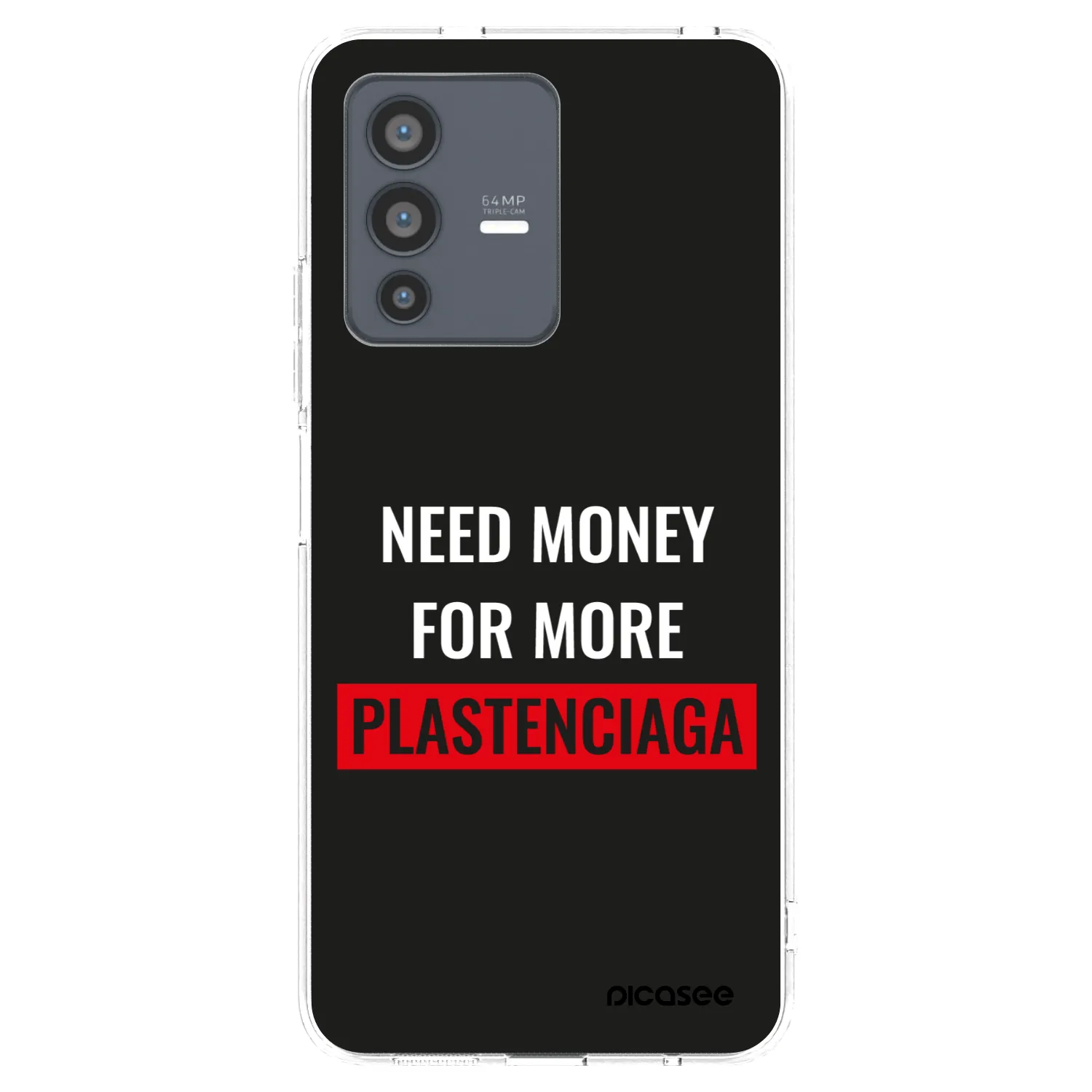 Picasee silikonowe przeźroczyste etui na Vivo V23 5G - More PLASTENCIAGA