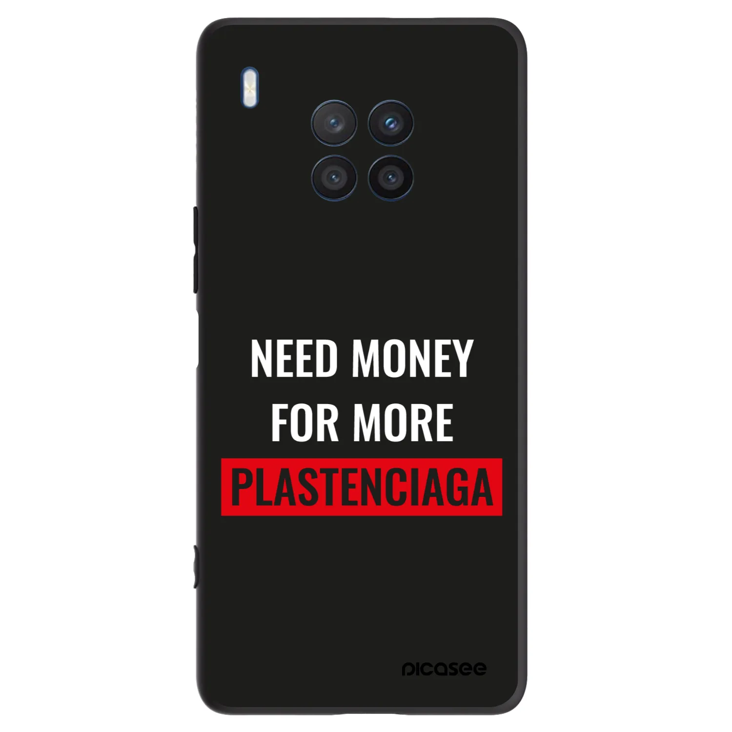 Picasee silikonowe czarne etui na Honor 50 Lite - More PLASTENCIAGA