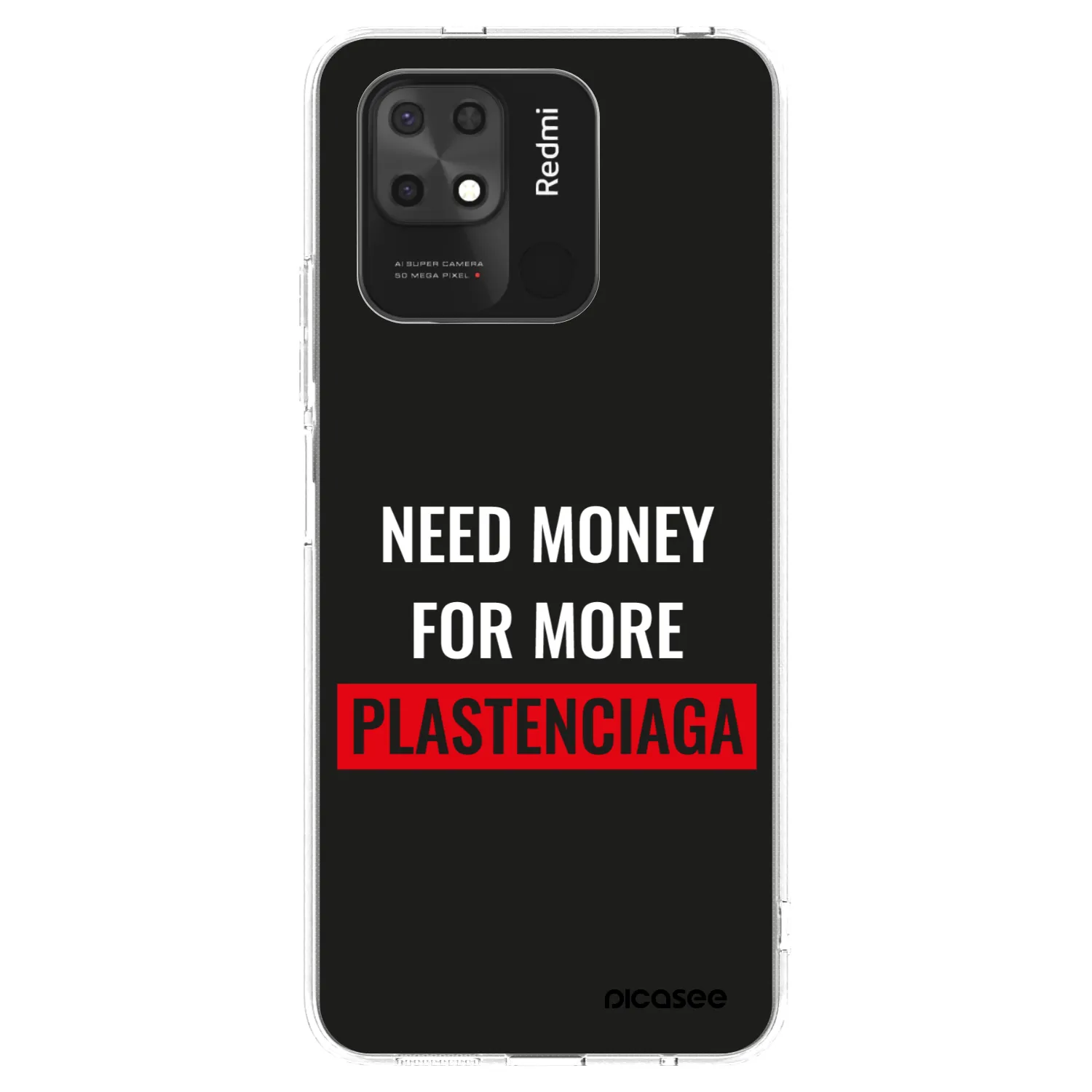 Picasee silikonowe przeźroczyste etui na Xiaomi Redmi 10C - More PLASTENCIAGA