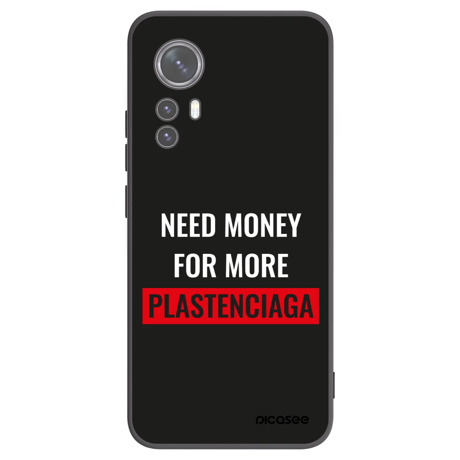 Picasee silikonowe czarne etui na Xiaomi 12X - More PLASTENCIAGA