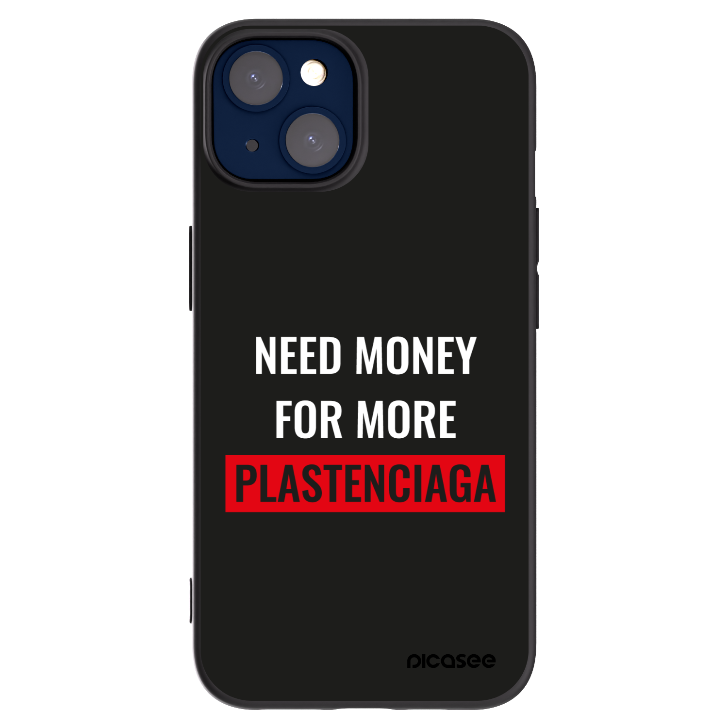 Picasee silikonowe czarne etui na Apple iPhone 14 - More PLASTENCIAGA
