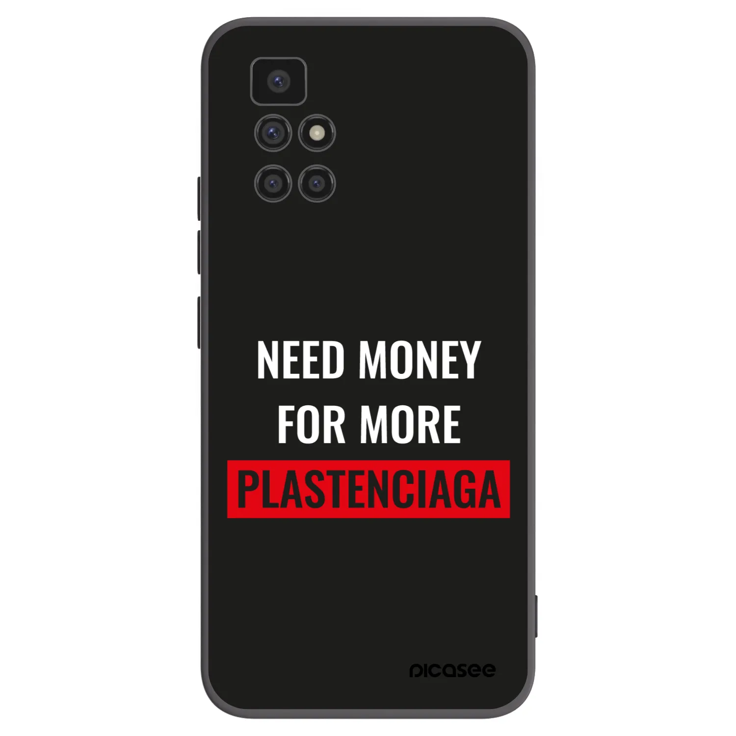 Picasee silikonowe czarne etui na Xiaomi Redmi 10 (2022) - More PLASTENCIAGA