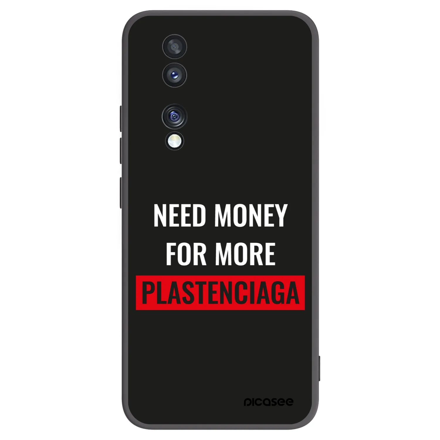 Picasee silikonowe czarne etui na Honor 70 - More PLASTENCIAGA