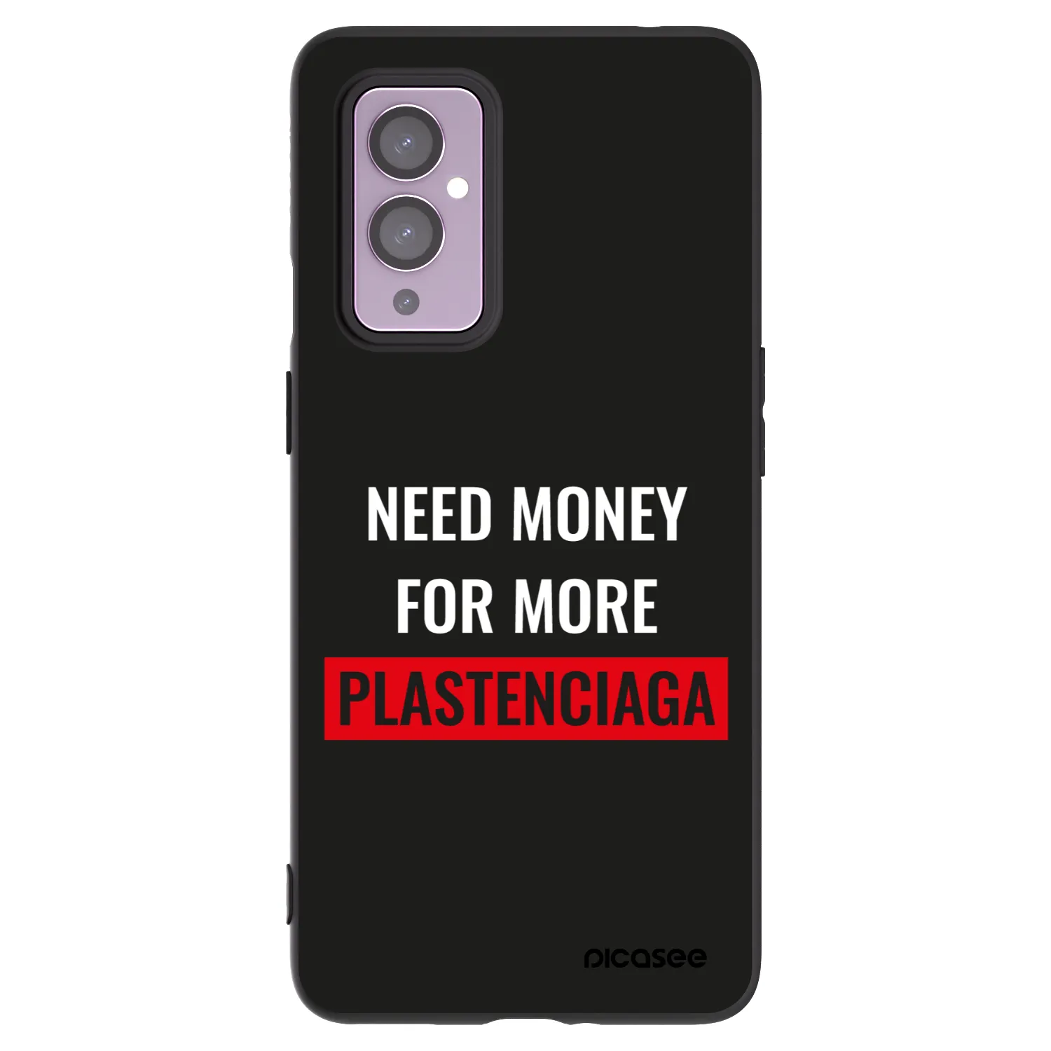 Picasee silikonowe czarne etui na OnePlus 9 - More PLASTENCIAGA