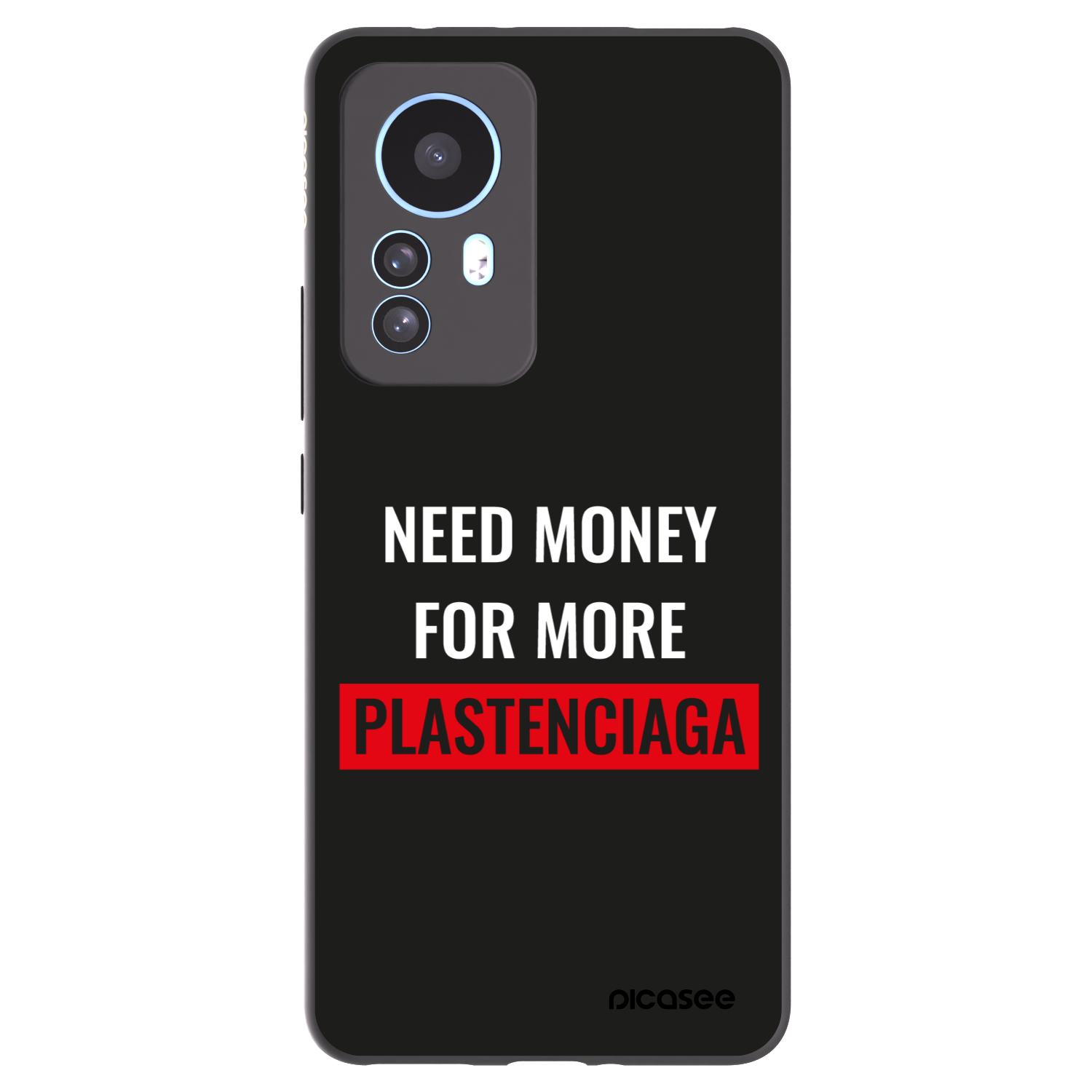 Picasee silikonowe czarne etui na Xiaomi 12T - More PLASTENCIAGA