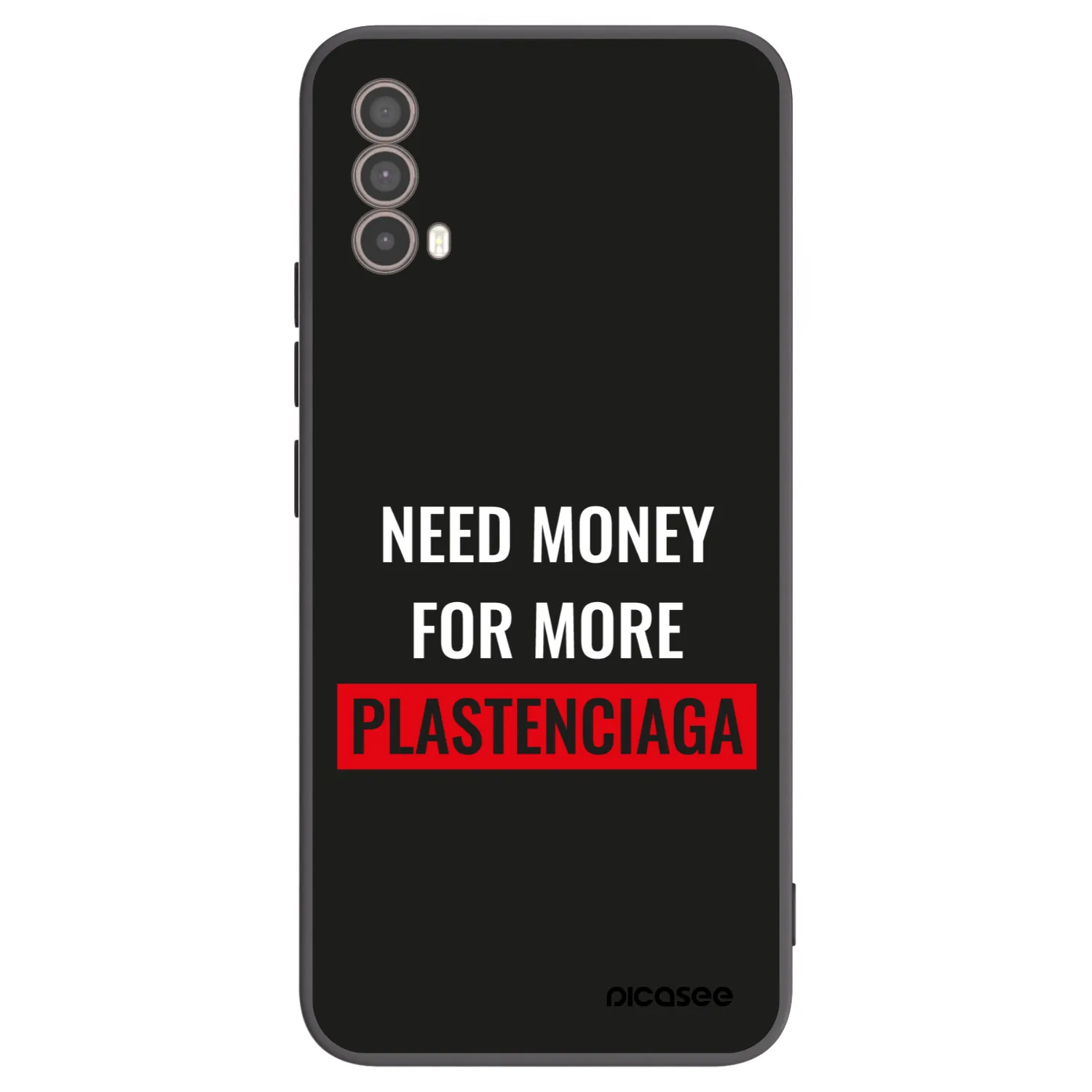 Picasee silikonowe czarne etui na Motorola Moto E40 - More PLASTENCIAGA