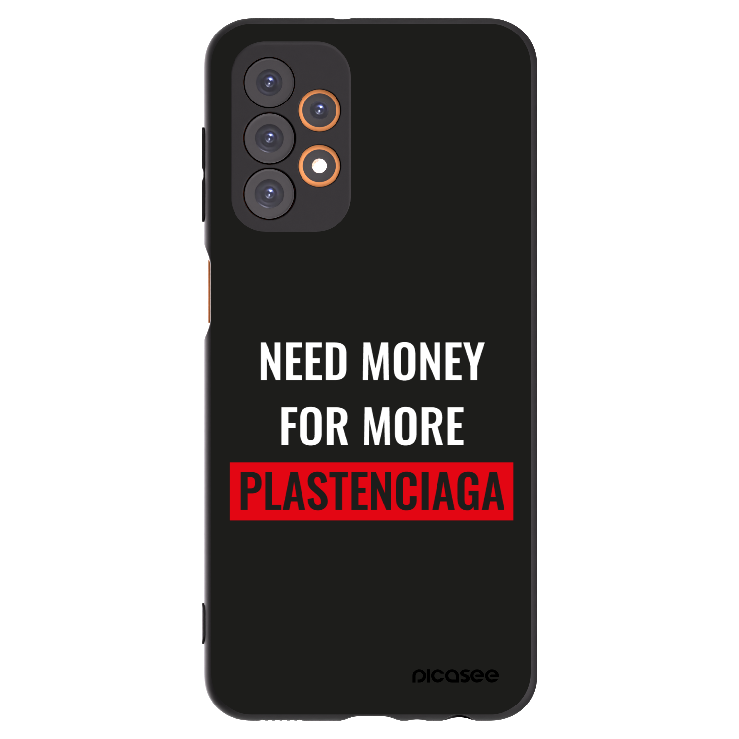 Picasee silikonowe czarne etui na Samsung Galaxy A23 A236B 5G - More PLASTENCIAGA