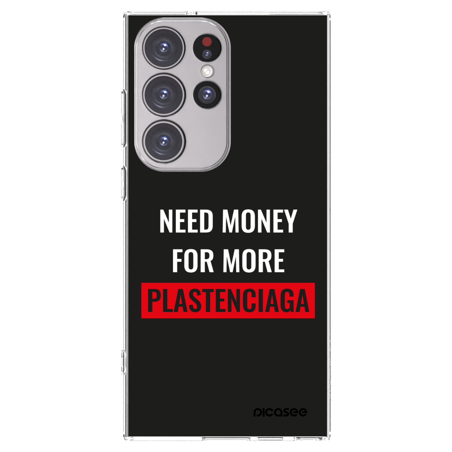 Picasee silikonowe przeźroczyste etui na Samsung Galaxy S23 Ultra 5G - More PLASTENCIAGA