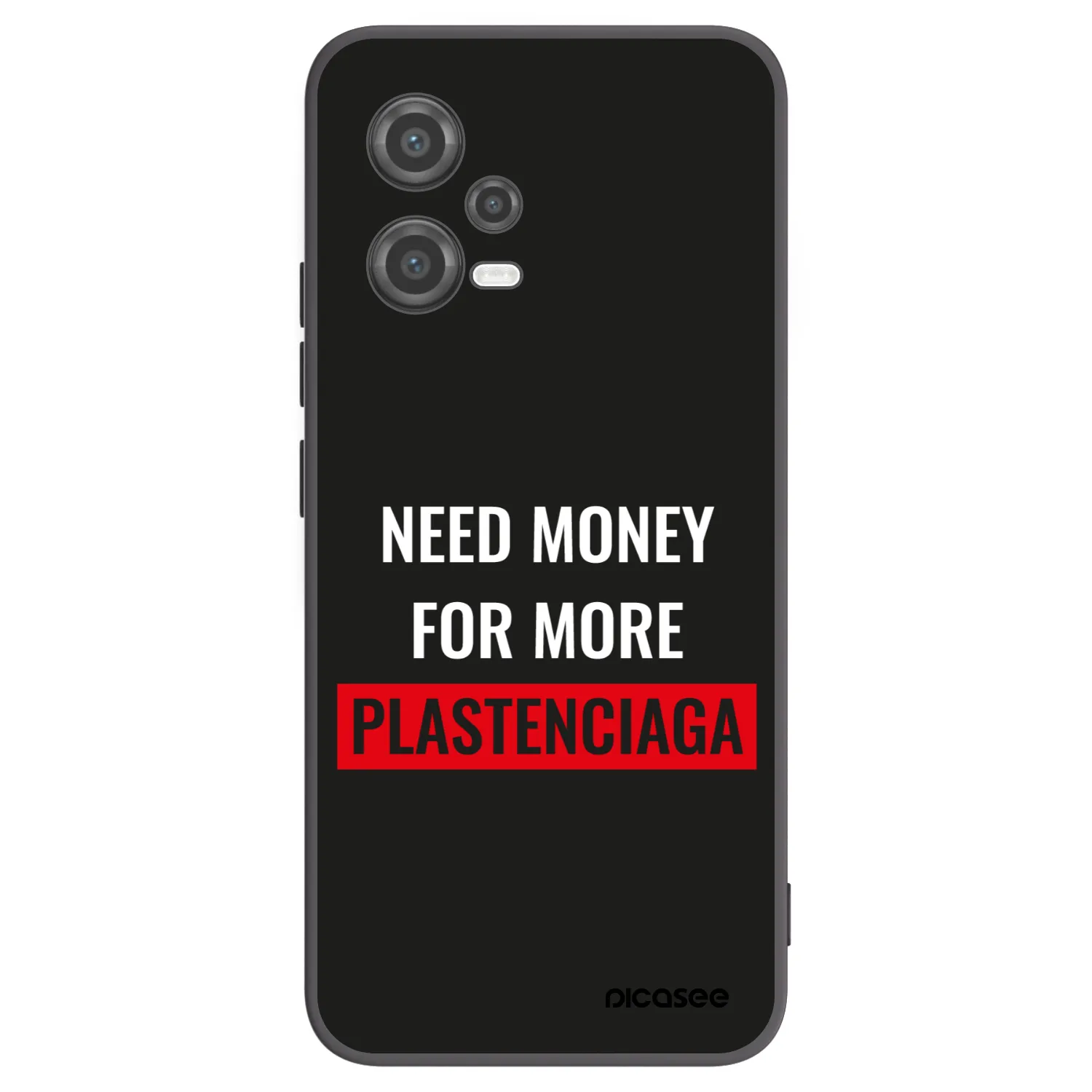 Picasee silikonowe czarne etui na Xiaomi Poco X5 - More PLASTENCIAGA