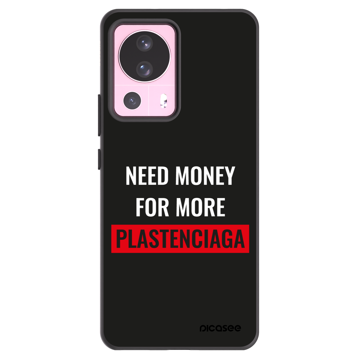 Picasee silikonowe czarne etui na Xiaomi 13 Lite - More PLASTENCIAGA