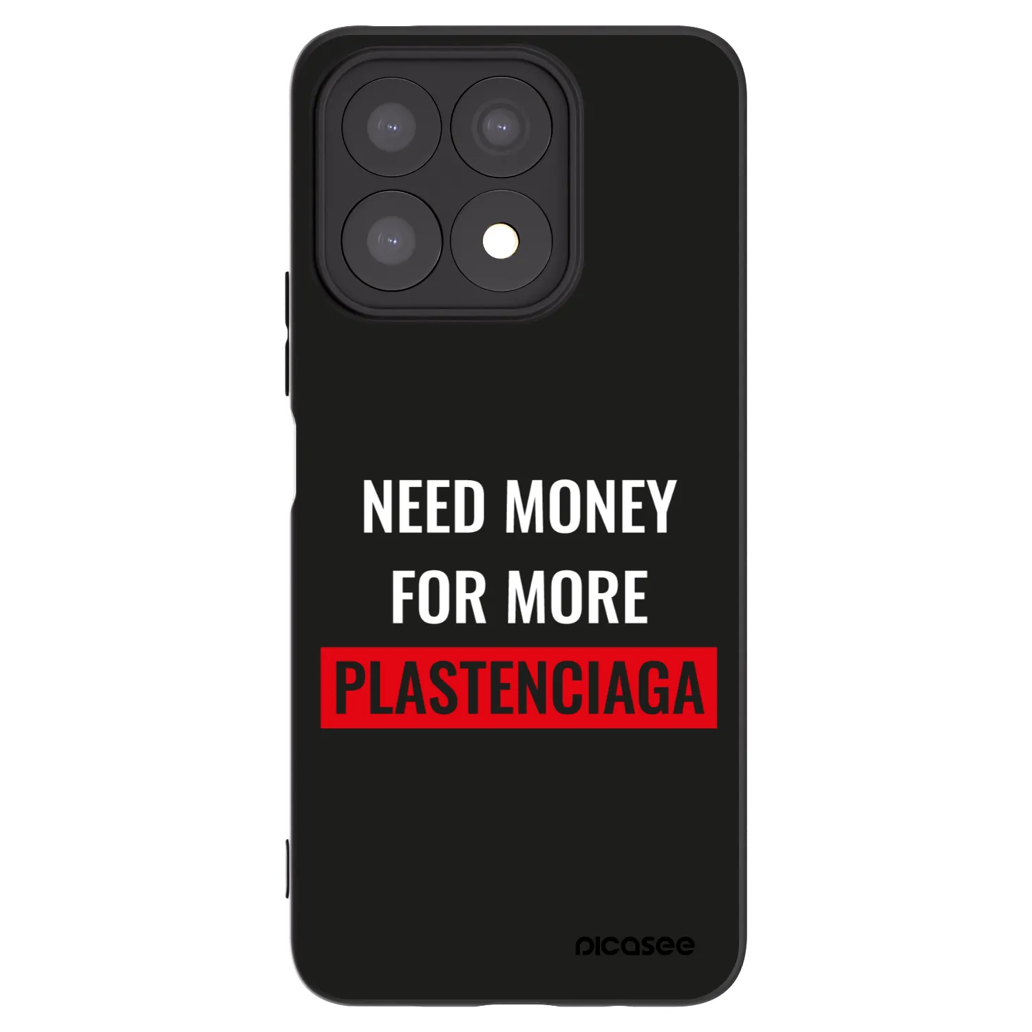 Picasee silikonowe czarne etui na Honor X8a - More PLASTENCIAGA