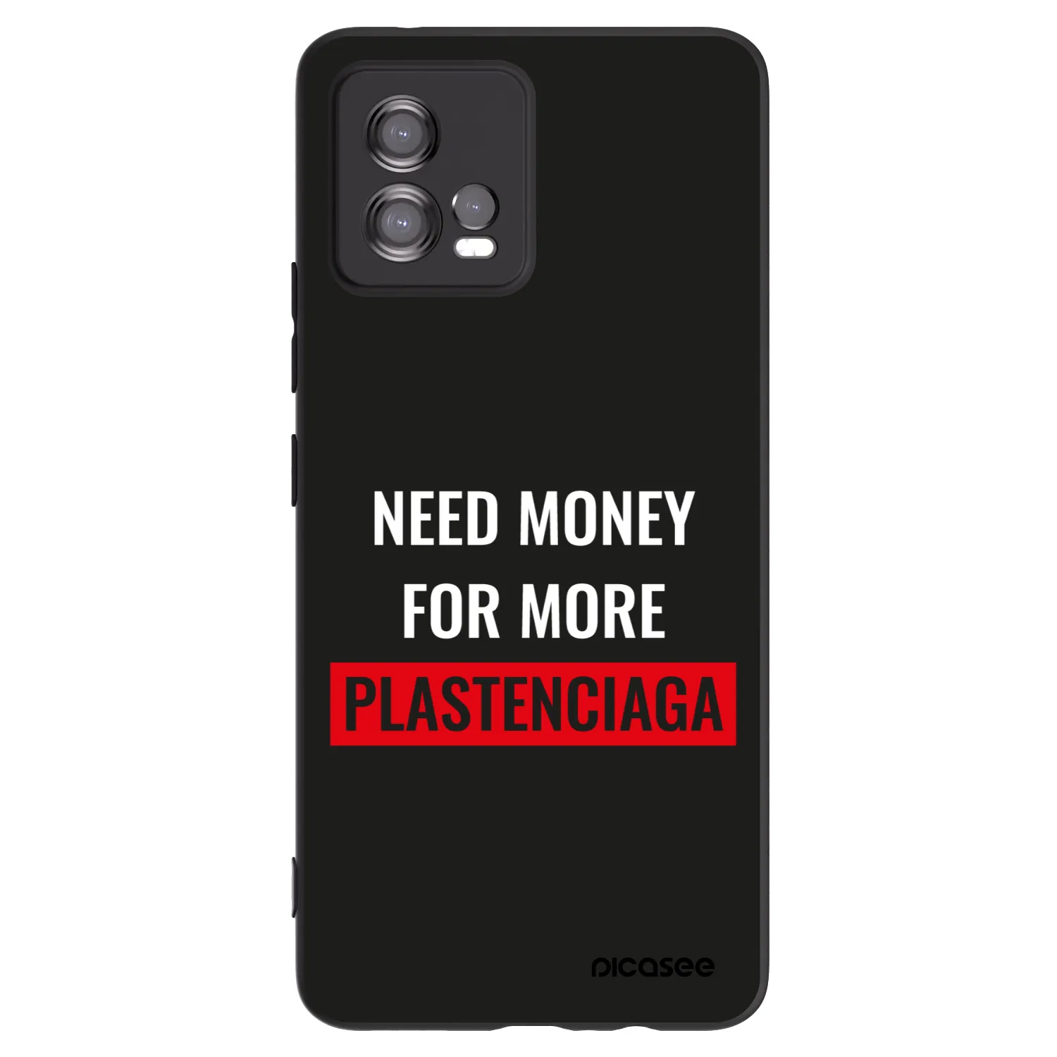 Picasee silikonowe czarne etui na Motorola Moto G72 - More PLASTENCIAGA